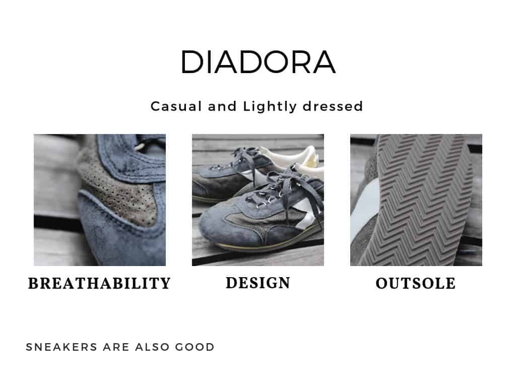 カジュアルなフィット感を体験できる『Diadora』のスニーカー