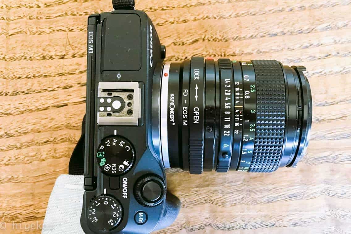 オールドレンズ『Canon FD50mmF1.4』をEOS M3に装着【FD⇒EF-M】